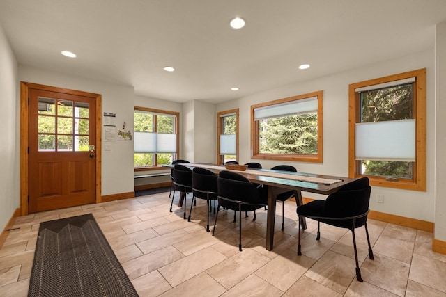 view of dining room