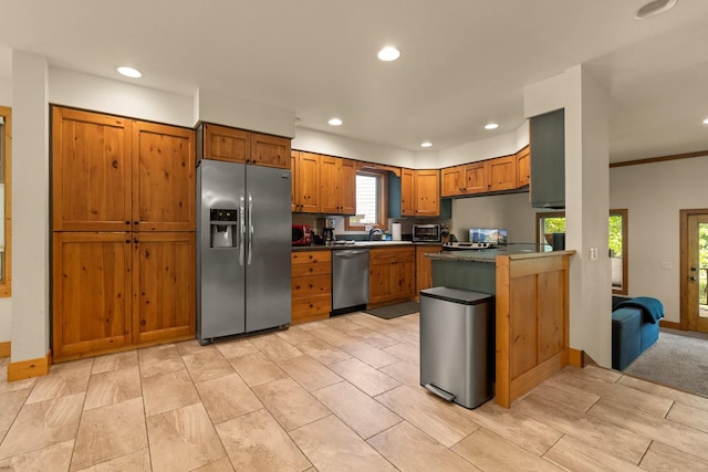 kitchen with sink and stainless steel appliances