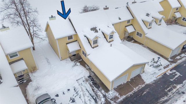 bird's eye view with a residential view