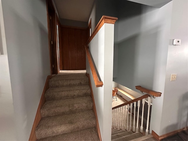 stairway with carpet