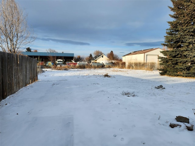 view of snowy yard