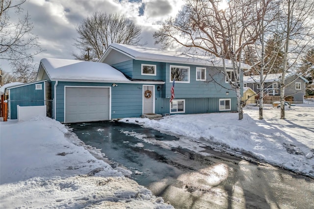 view of front of home featuring a garage