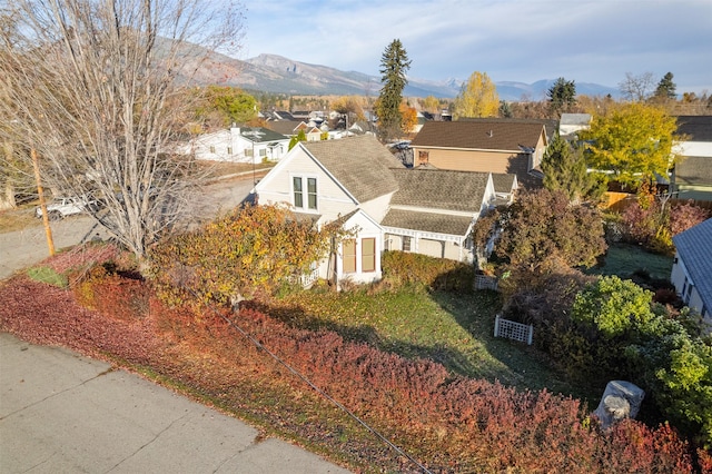 exterior space featuring a mountain view