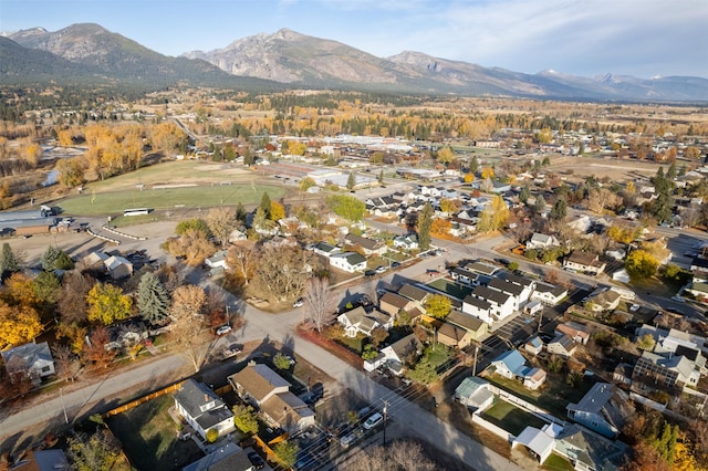 aerial view featuring a mountain view