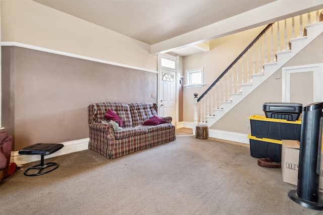 view of carpeted living room