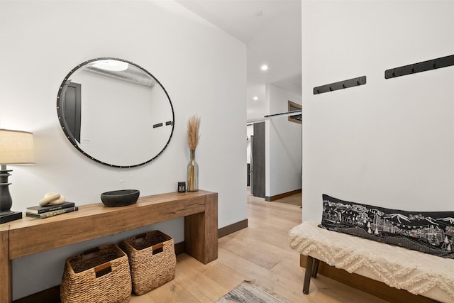 interior space featuring light hardwood / wood-style floors