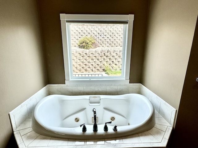 bathroom featuring a jetted tub