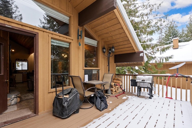 71 Limber Pne Unit 71, Whitefish, MT 59937 - view of snow covered deck