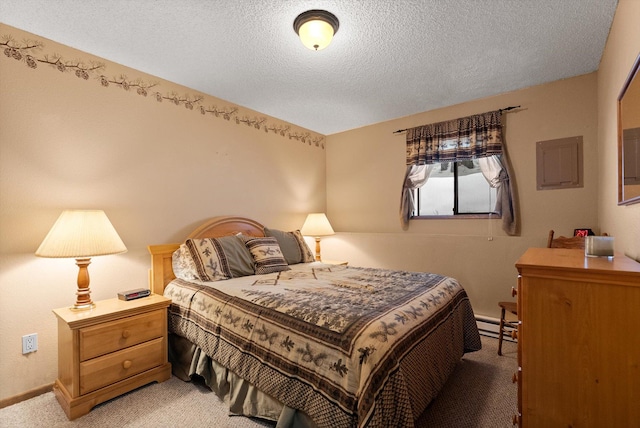 71 Limber Pne Unit 71, Whitefish, MT 59937 - bedroom featuring a textured ceiling, light carpet, and baseboard heating
