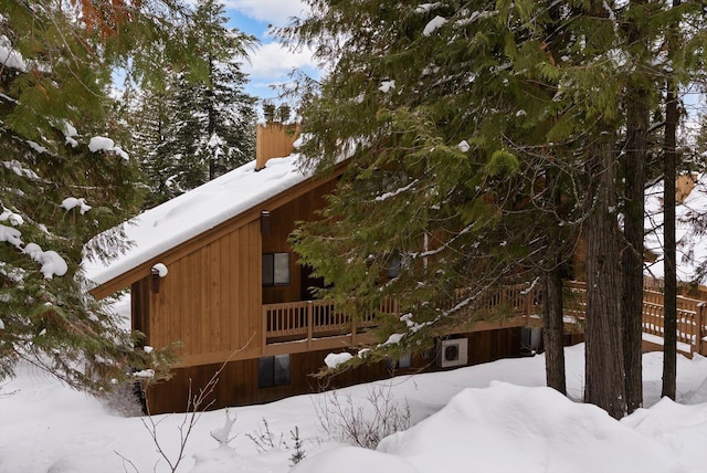 71 Limber Pne Unit 71, Whitefish, MT 59937 - view of snow covered exterior featuring a wooden deck
