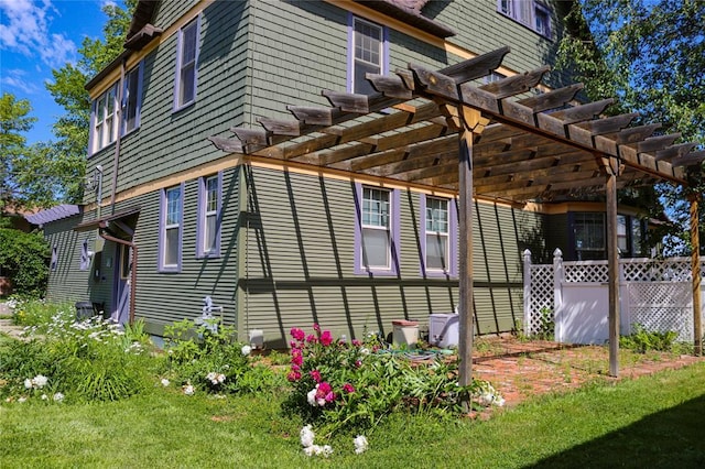 202 3rd St, Havre, MT 59501 - view of property exterior featuring a pergola