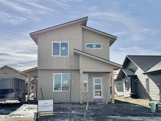 exterior space featuring board and batten siding