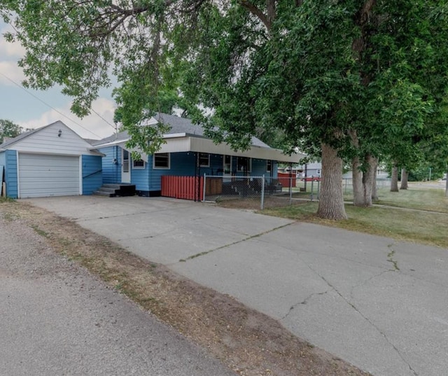 3501 1st Ave S, Great Falls, MT 59401 - ranch-style home with driveway, a garage, an outbuilding, and entry steps