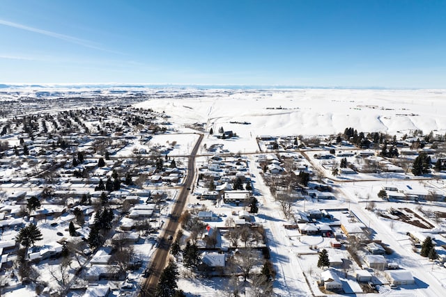 view of snowy aerial view