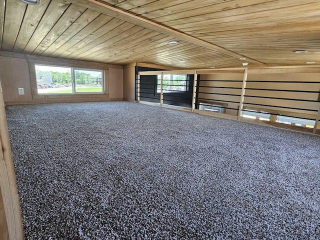 301 Kingfisher Loop, Eureka, MT 59917 - unfurnished room with wood ceiling and carpet flooring
