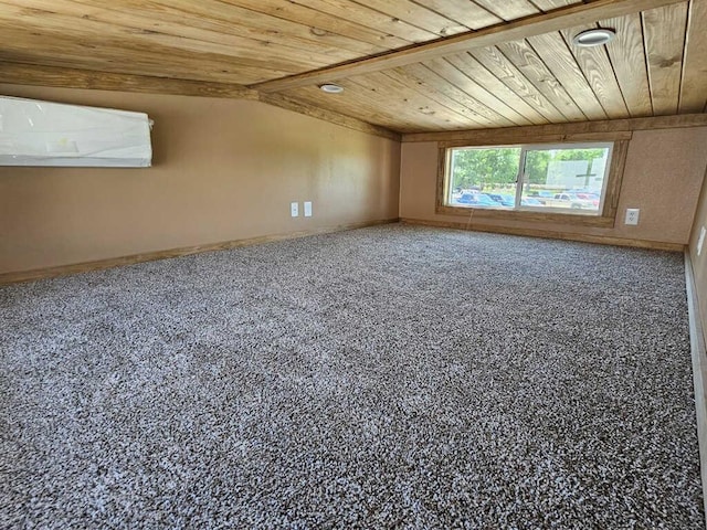 301 Kingfisher Loop, Eureka, MT 59917 - unfurnished room with wood ceiling, lofted ceiling, and baseboards