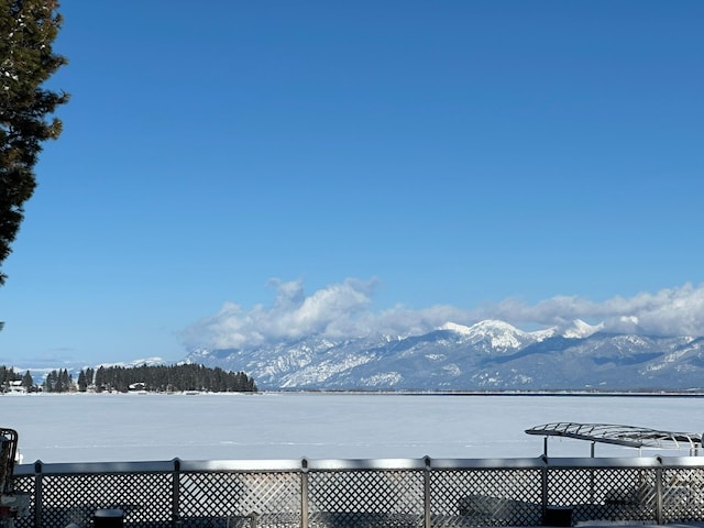 property view of water featuring a mountain view