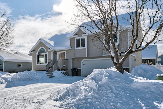 view of front of property with an attached garage