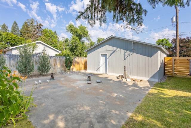 exterior space with a fenced backyard