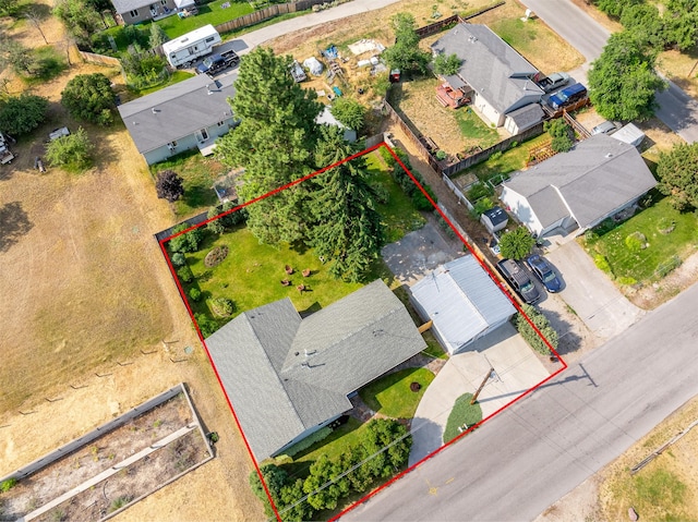 bird's eye view featuring a residential view