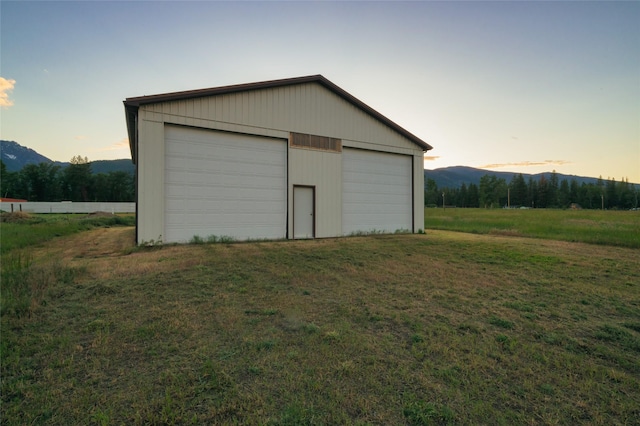 4901 Hoblitt Ln S, Florence, MT 59833 - detached garage featuring a mountain view