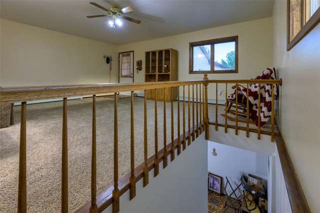 4901 Hoblitt Ln S, Florence, MT 59833 - staircase featuring ceiling fan