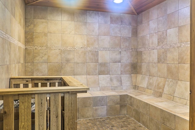 bathroom featuring a sauna