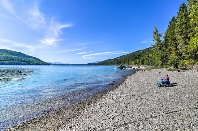 37 Alder Way, Whitefish, MT 59937 - water view featuring a mountainous background