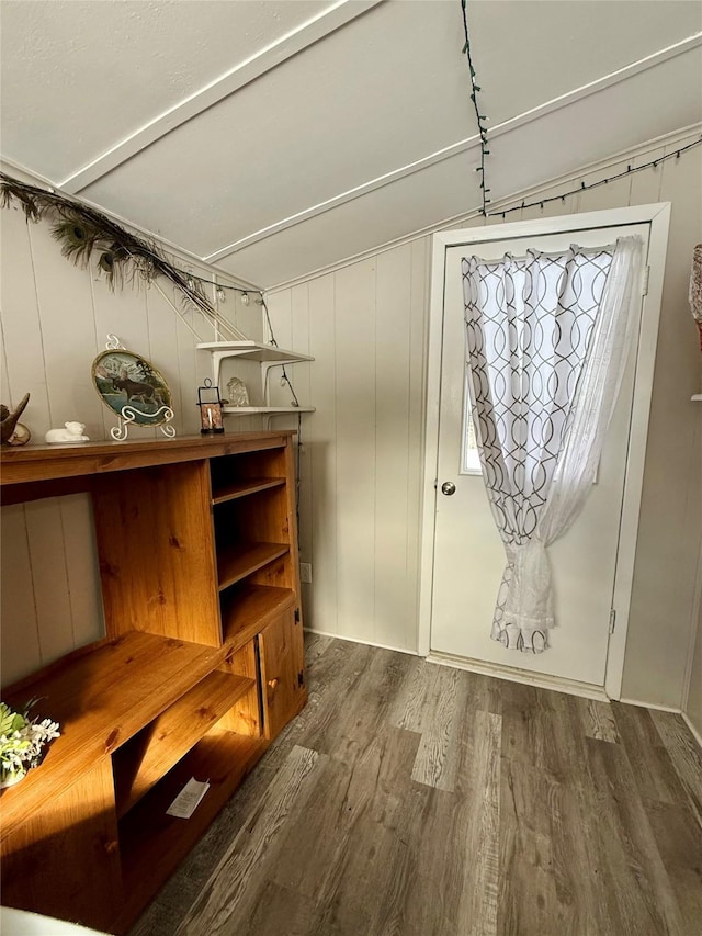 interior space featuring wood finished floors