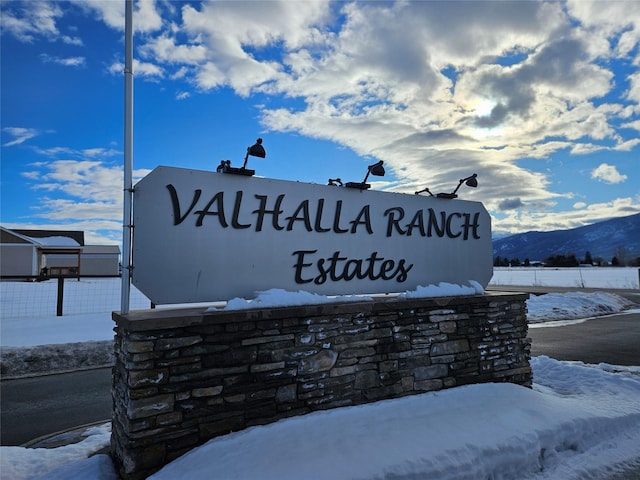 view of community sign