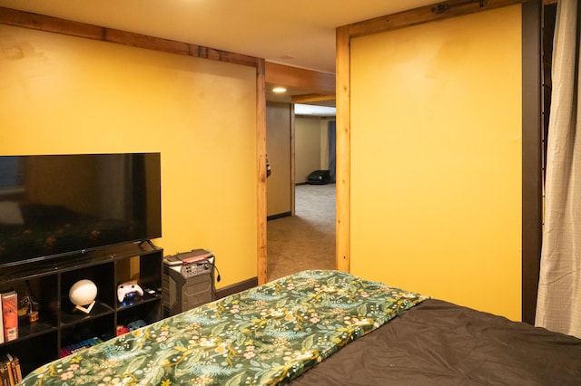 view of carpeted bedroom