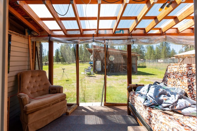 view of sunroom