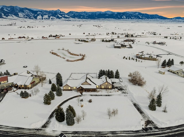 920 Antelope Ridge Rd, Belgrade, MT 59714 - snowy aerial view with a mountain view