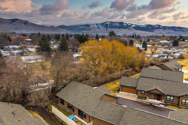 mountain view with a residential view