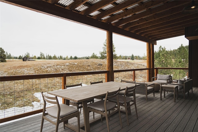 30 Ninebark Way, Eureka, MT 59917 - deck featuring an outdoor living space