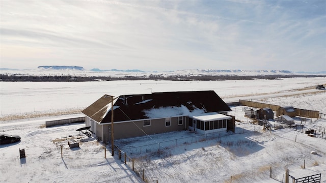 view of snowy aerial view