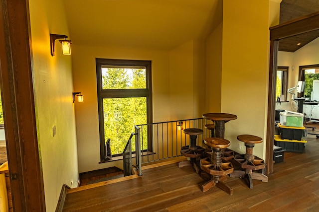 interior space with wood finished floors