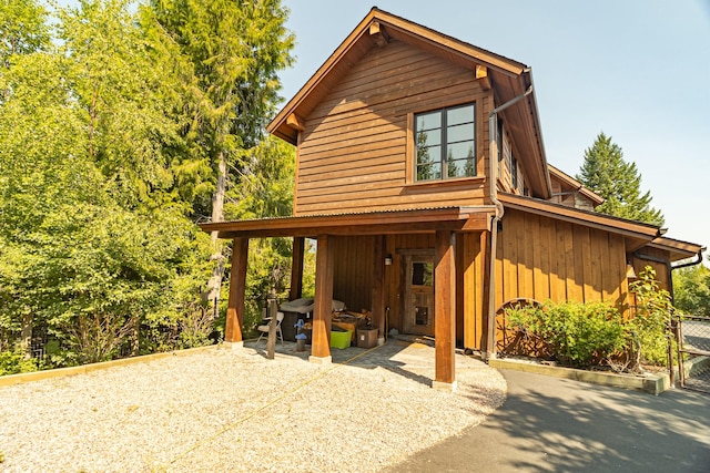 view of front of house with a patio