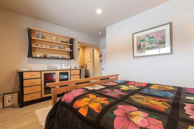 2028B Burlington Ave, Missoula, MT 59801 - bedroom with a dry bar, light wood-type flooring, and recessed lighting