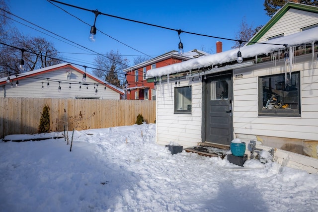 exterior space with fence