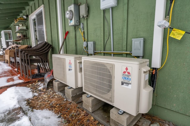 details with ac unit and electric meter