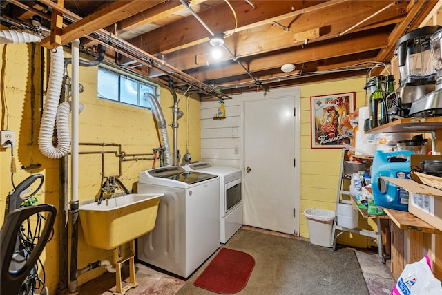 laundry room with laundry area and separate washer and dryer