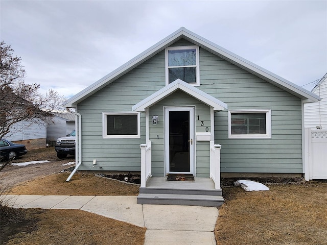 view of bungalow-style house