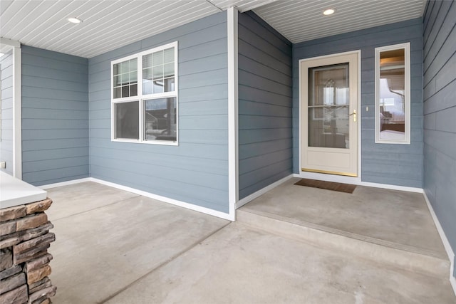 view of doorway to property