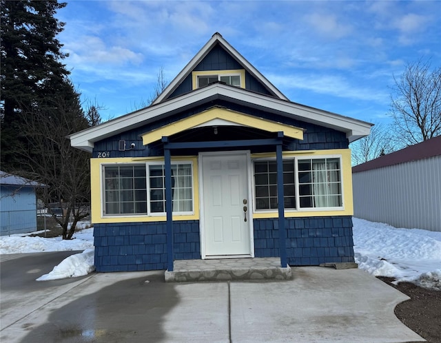 view of bungalow-style house