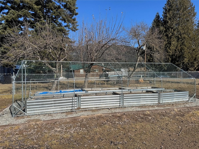 view of pool with fence