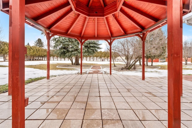 view of patio / terrace with a gazebo