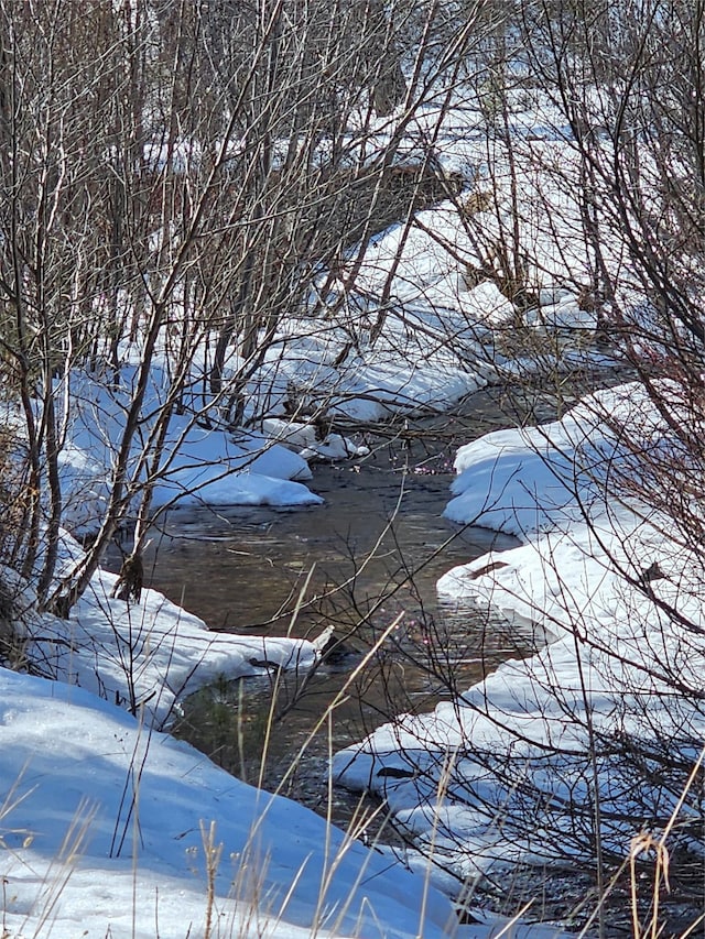 view of snowy view