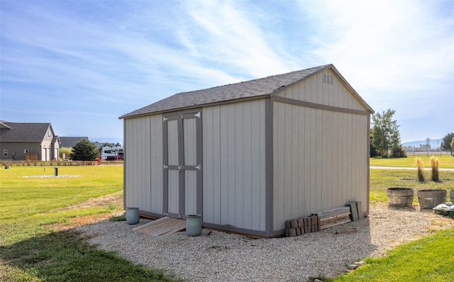 view of shed