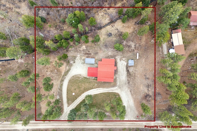 1743 Nighthawk Trl, Victor, MT 59875 - aerial overview of property's location featuring property parcel outlined